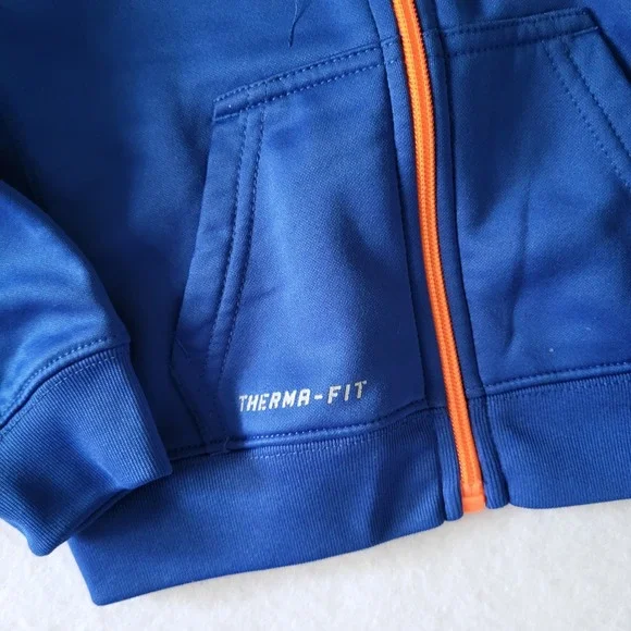 Nike Hoodie Jacket Boys 2T Blue & Gray Zip Up Therma-Fit & Air 2 pc Lot Kids - Picture 4 of 8